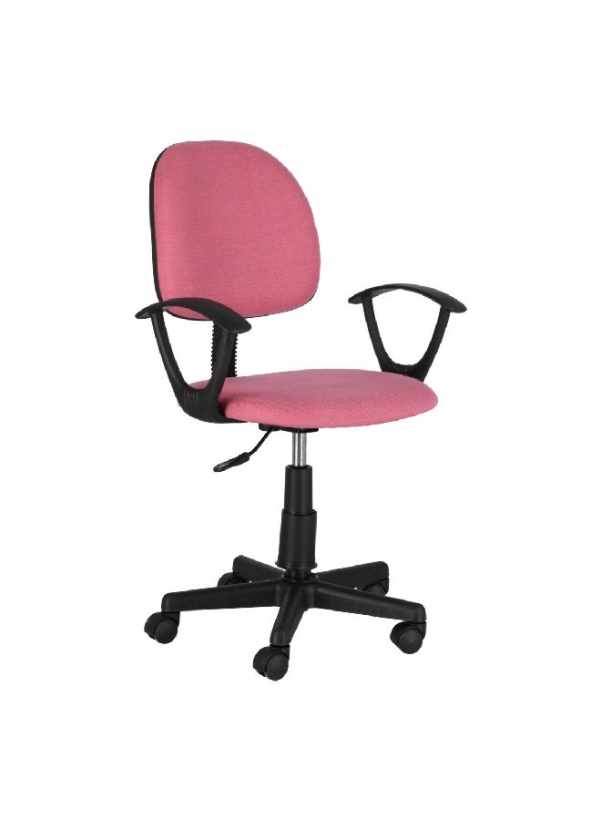 Micasa 5-Wheel Armrest Detail Foam Padded Seat Office Chair Pink and Black 92 x 56 x 60 cm ZY-1008T-PINK - Image 3